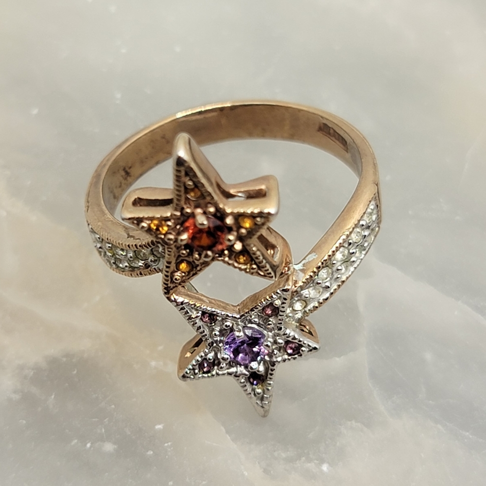 Signed Rinc Statement Double Star Bypass Rhinesto… - image 3